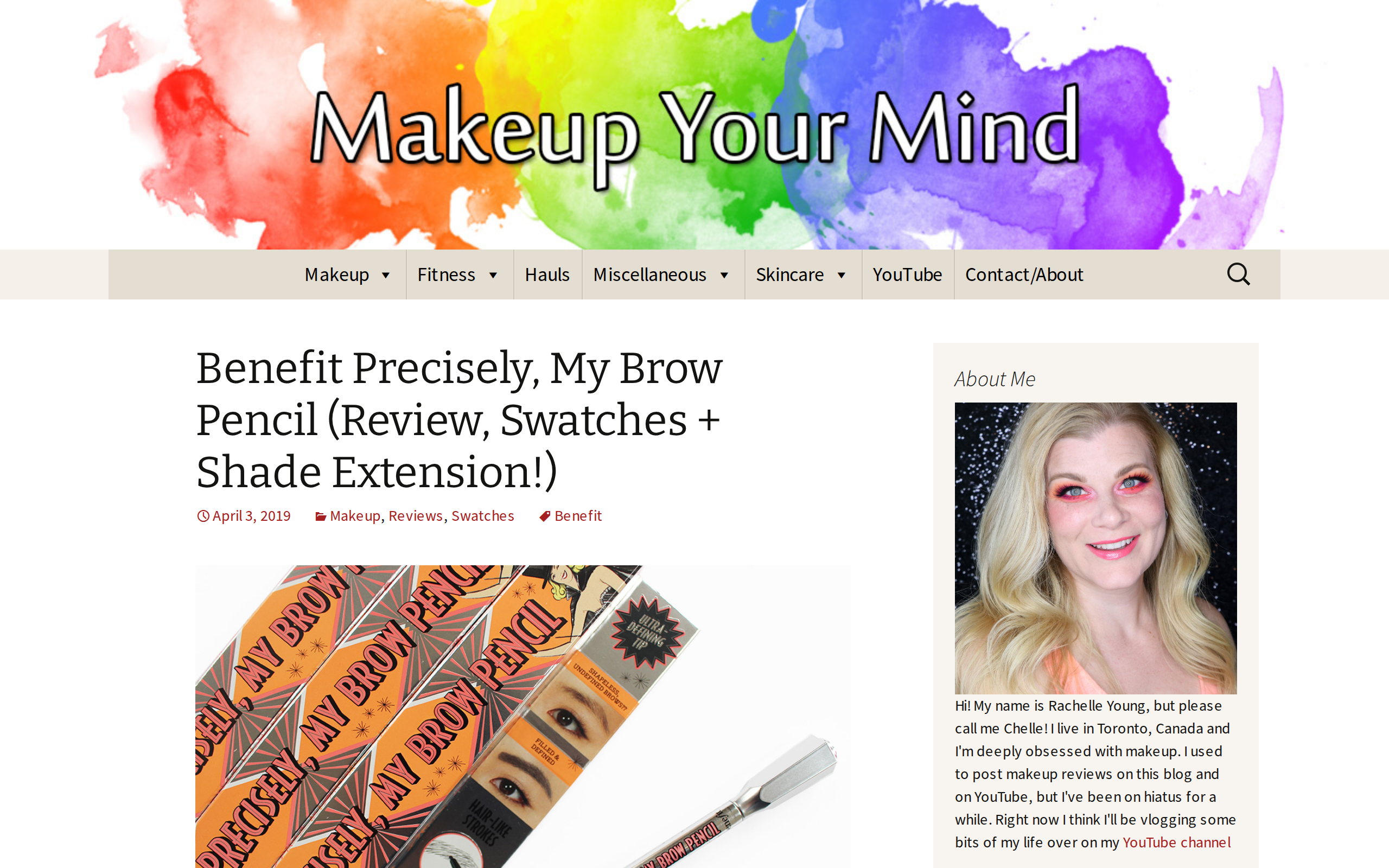 Makeup Your Mind blog post reviewing the Benefit Precisely, My Brow Pencil with swatches and shade extension