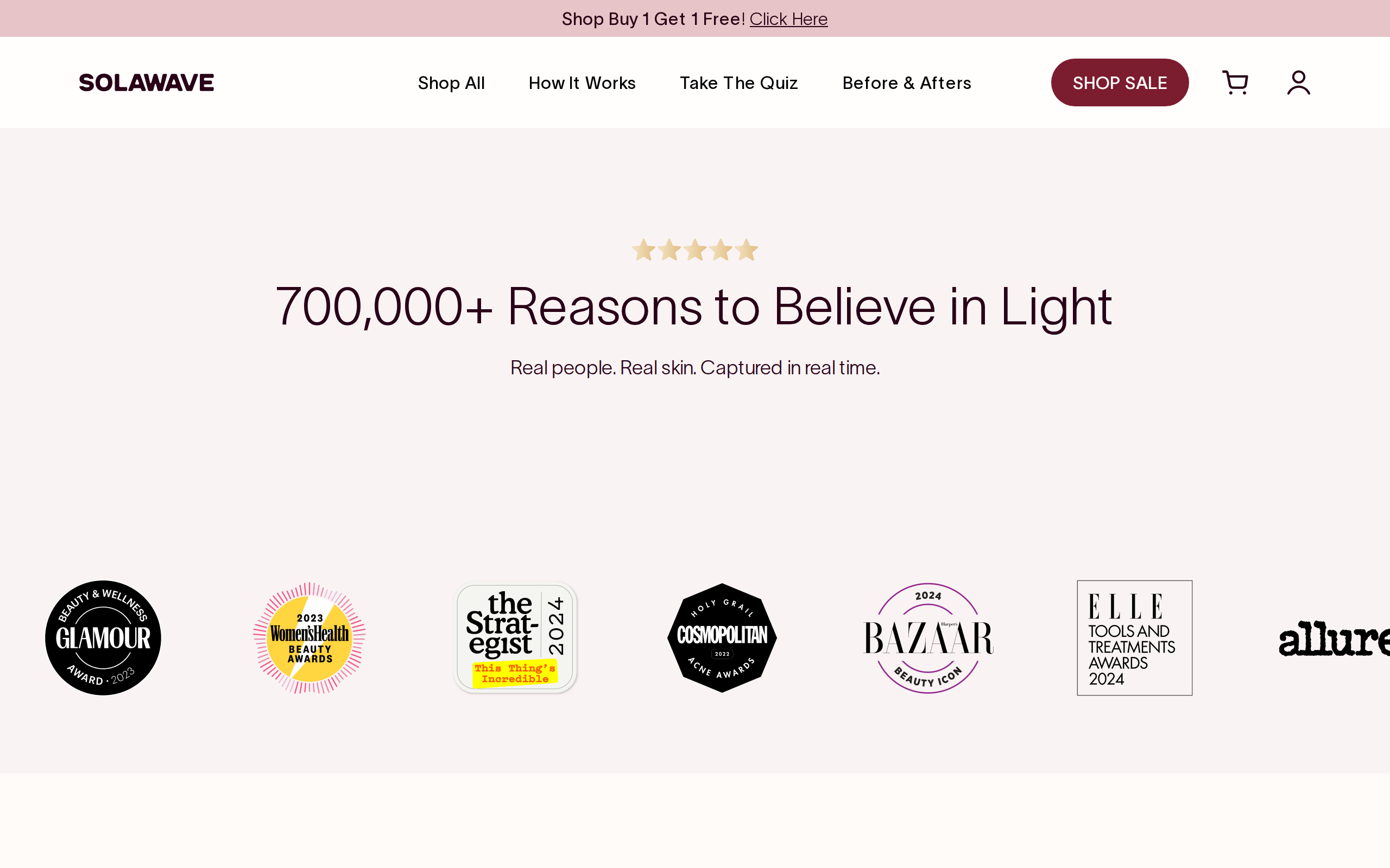 The Solawave reviews page