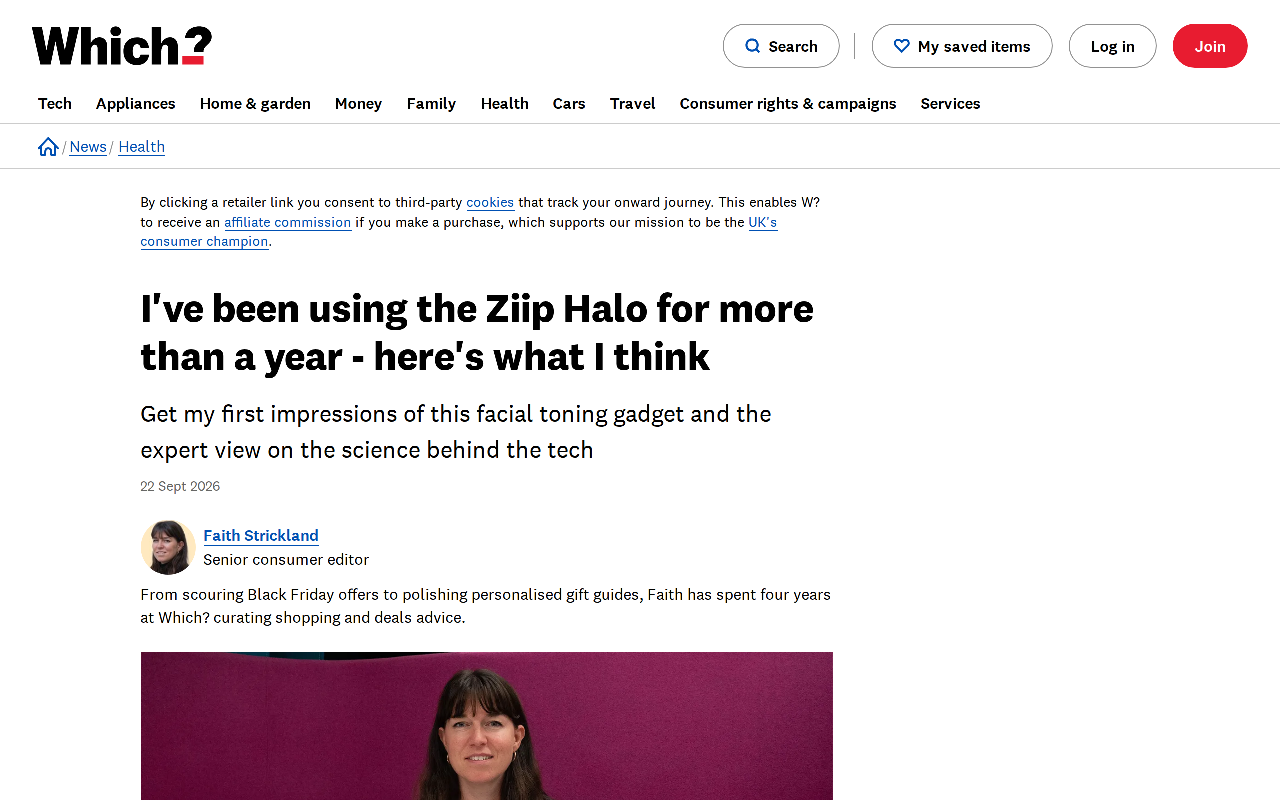 The Which? article about the Ziip Halo with the headline about using it for more than a year